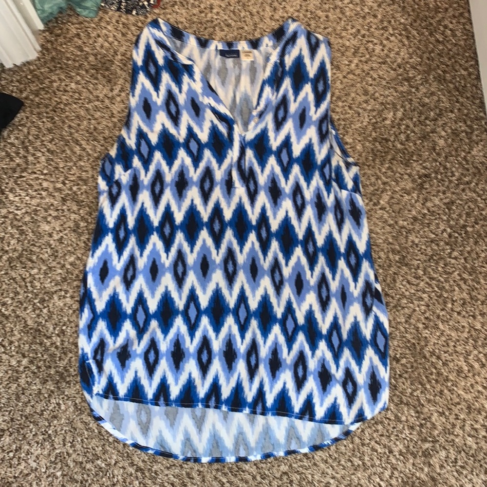 Blue work blouse